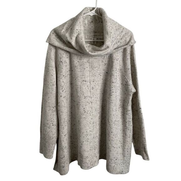 Max Studio Womens Funnel Cowlneck Sweater 2X Cream Marle Oversized Gilmore Girls - Picture 1 of 7